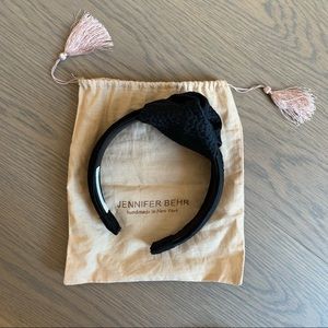 Jennifer Behr Samaya Headband in Black